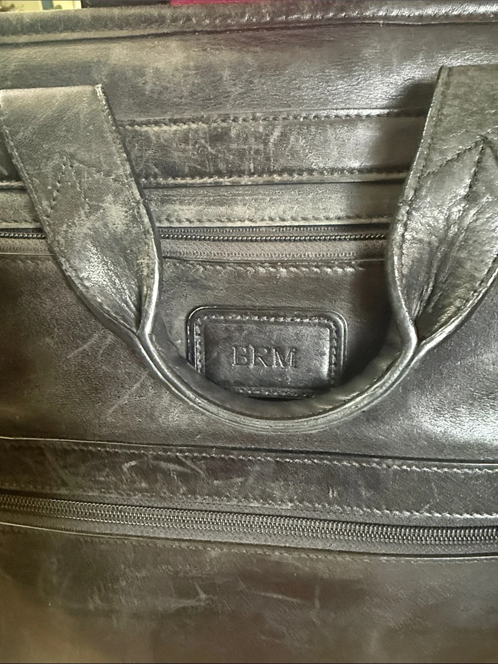 Tumi Alpha Leather Laptop Briefcase, pre-loved